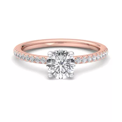 Emaan Two-Tone Pave Hidden Halo Engagement Ring