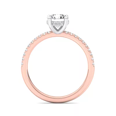 Emaan Two-Tone Pave Hidden Halo Engagement Ring