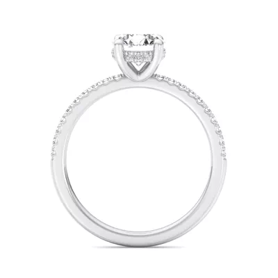 Emaan Two-Tone Pave Hidden Halo Engagement Ring