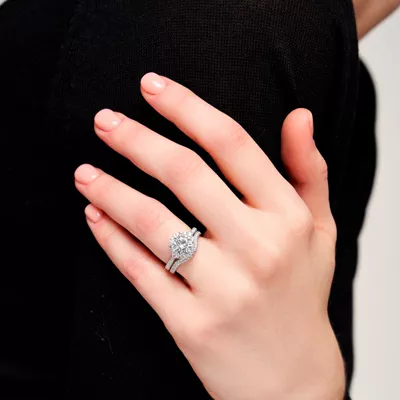 Hannah Diamond Halo Engagement Ring