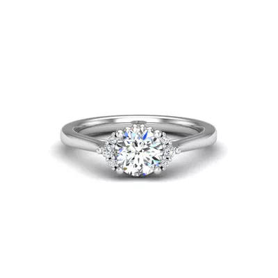 Ruby Half Halo Bubble Engagement Ring