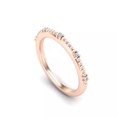 Ruby Bubble Diamond Band