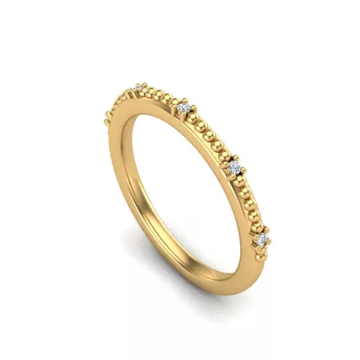 Ruby Bubble Diamond Band