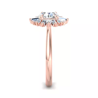 Orion Ballerina Halo Engagement Ring