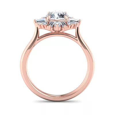 Orion Ballerina Halo Engagement Ring