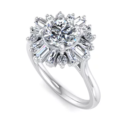Orion Ballerina Halo Engagement Ring