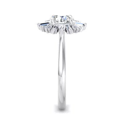 Orion Ballerina Halo Engagement Ring