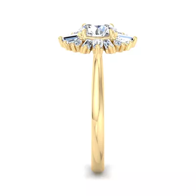 Orion Ballerina Halo Engagement Ring