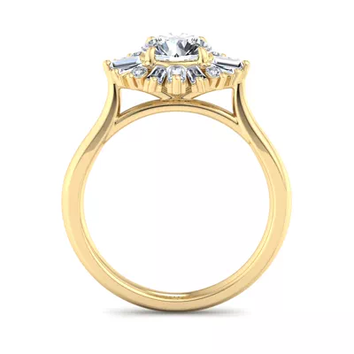Orion Ballerina Halo Engagement Ring