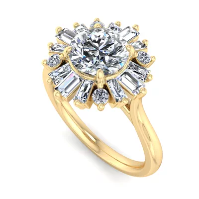 Orion Ballerina Halo Engagement Ring