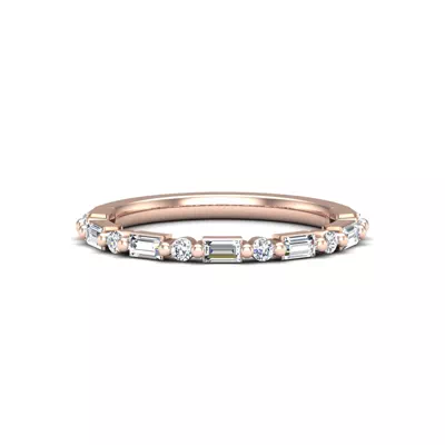 Orion Round And Baguette Diamond Band