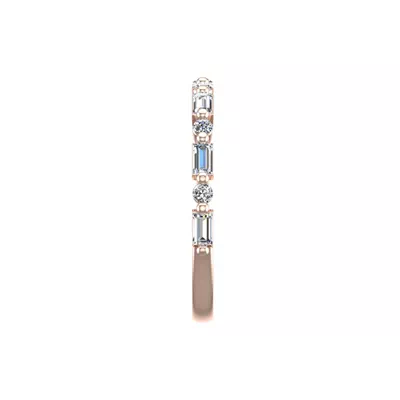 Orion Round And Baguette Diamond Band