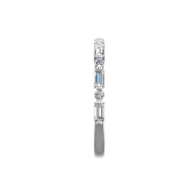Orion Round And Baguette Diamond Band