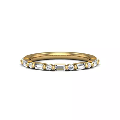 Orion Round And Baguette Diamond Band