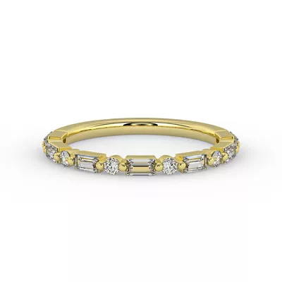 Orion Round And Baguette Diamond Band