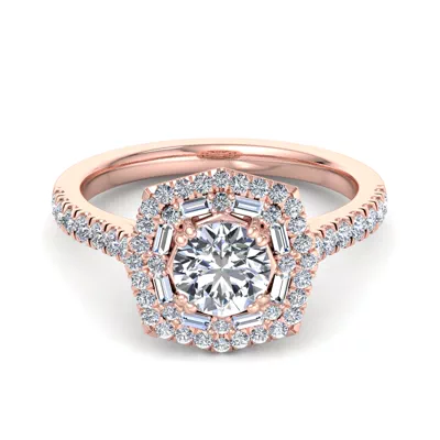 Eva Double Halo Engagement Ring