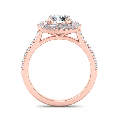 Eva Double Halo Engagement Ring