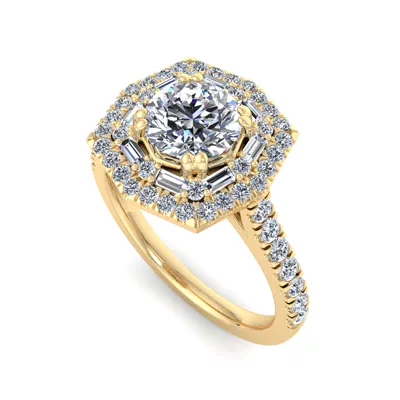 Eva Double Halo Engagement Ring
