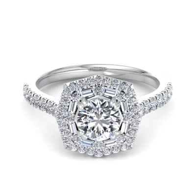 Eva Double Halo Engagement Ring