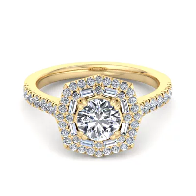 Eva Double Halo Engagement Ring