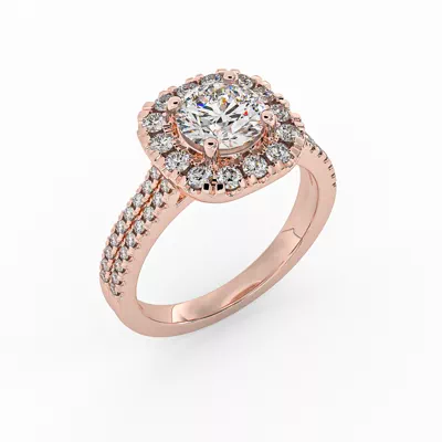 Piper Halo Engagement Ring
