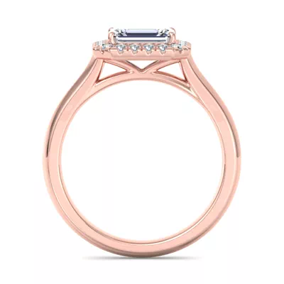 Josephine East West Halo Engagement Ring