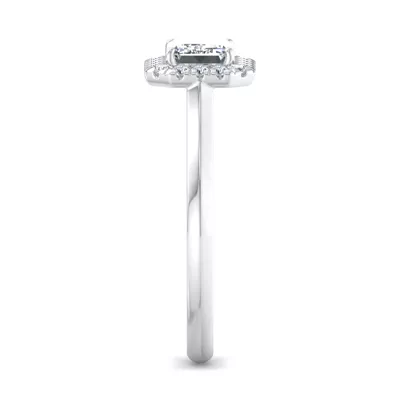 Josephine East West Halo Engagement Ring