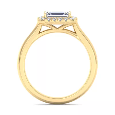 Josephine East West Halo Engagement Ring