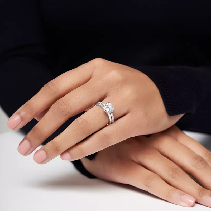 14K White Gold Adalynn Pave Band