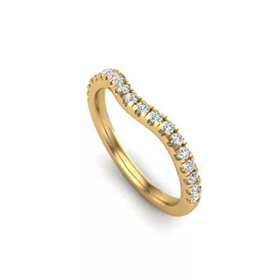 Mackenzie Curved Pave Band
