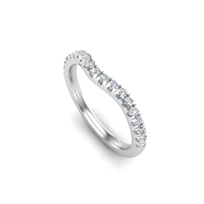 Mackenzie Curved Pave Band