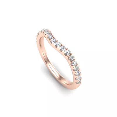 Olivia Knife Edge Pave Band