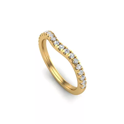 Olivia Knife Edge Pave Band