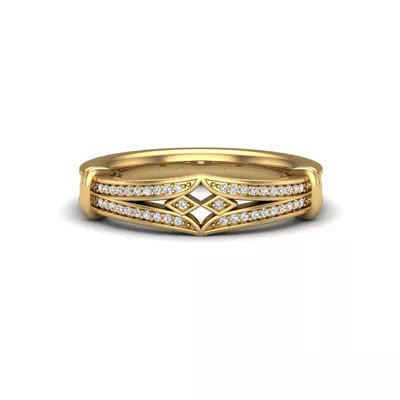 Georgia Art Deco Diamond Band