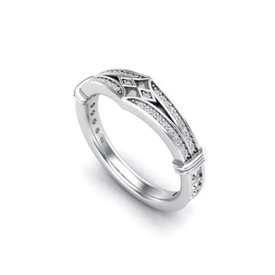 Georgia Art Deco Diamond Band