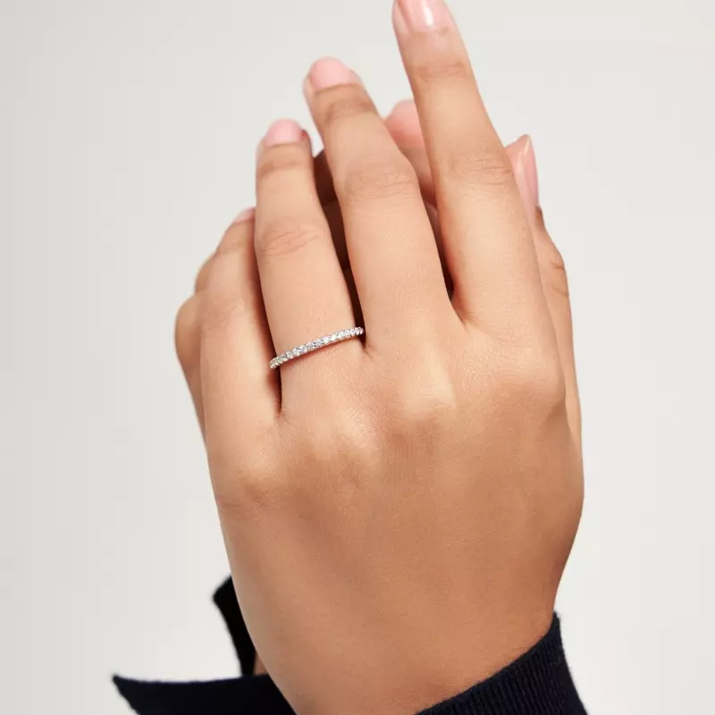 14K White Gold Catalina Pave Band