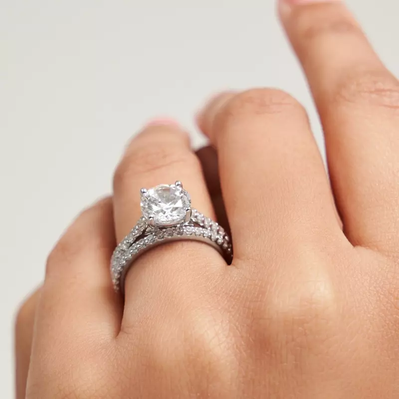 14K White Gold Catalina Pave Band