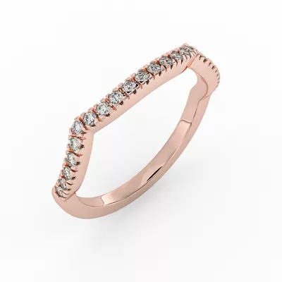 Zoey Curved Diamond Band