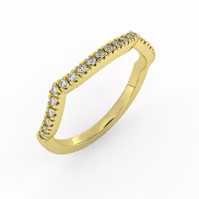 Zoey Curved Diamond Band