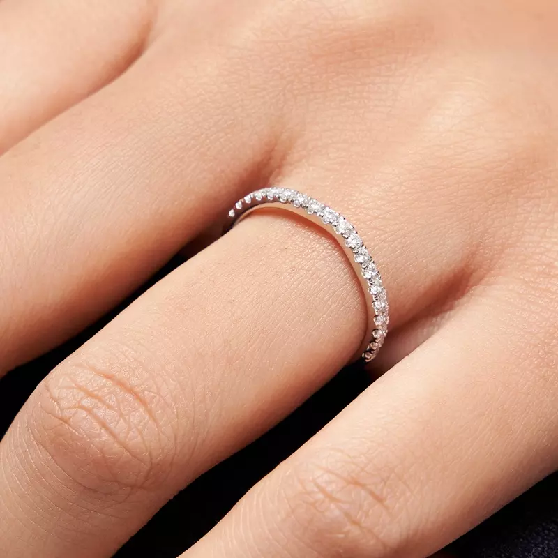 18K White Gold Grace Pave Band
