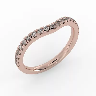 Noa Pavé Curved Band