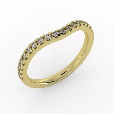 Noa Pavé Curved Band