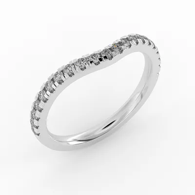 Noa Pavé Curved Band