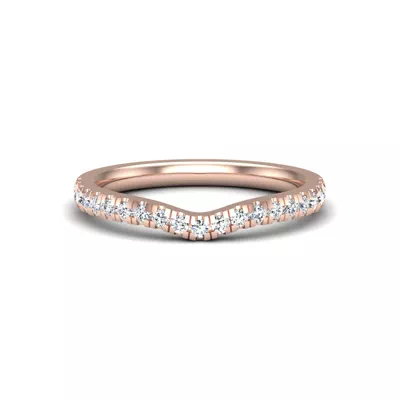 Daisy Curved Pavé Band