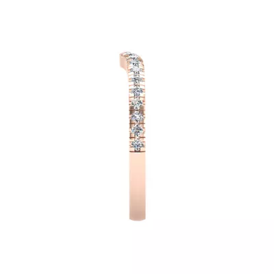 Daisy Curved Pavé Band