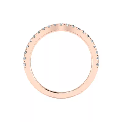 Daisy Curved Pavé Band