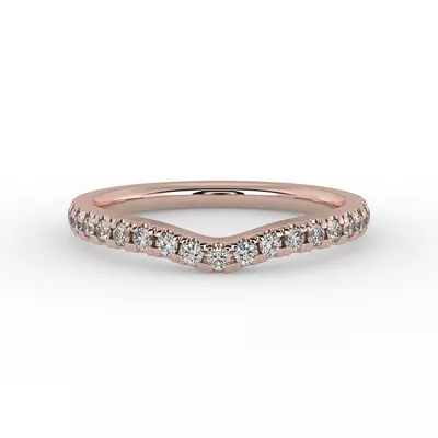 Daisy Curved Pavé Band
