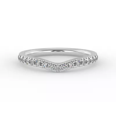 Daisy Curved Pavé Band