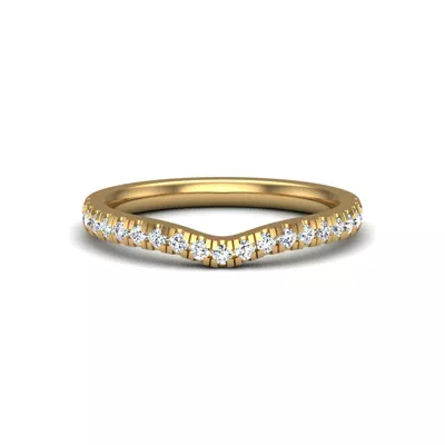Daisy Curved Pavé Band