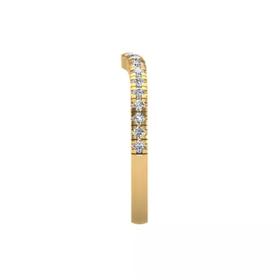 Daisy Curved Pavé Band